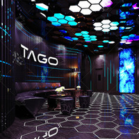 Lounge Bar Night Club Décoration intérieure moderne Design avec éclairage LED et mobilier de bar