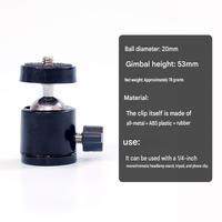 Mini Caméra de Streaming en Direct avec Stabilisateur, Caméra à 360 Degrés, Petit Stabilisateur Sphérique en Alliage d'Aluminium, Pièces de Rechange