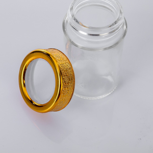 Chai Thủy Tinh Chai Trà Nghệ Tây Rỗng Đóng Gói Với Nắp Màu Vàng - Product Image 3