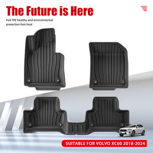 Tapis de sol de voiture anti-poussière tout temps TPE 3D Revêtements de sol imperméables Tapis de voiture antidérapant pour <span class=keywords><strong>Volvo</strong></span> <span class=keywords><strong>XC60</strong></span> 2018-2024 - Product Image 2