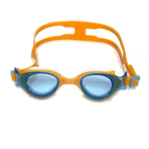 Yüzmek gözlük üreticisi özel doğrudan satış fabrika fiyat sevimli komik mavi turuncu yeşil genç yürümeye başlayan için yüzme gözlükleri