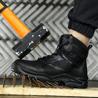 2025 chaussures de sécurité extérieures imperméables à l'eau chaudes Anti-Smash Anti-crevaison action tactique botte de travail aventure en plein air chaussures professionnelles