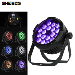 Đèn Par LED ngoài trời chất lượng cao RGBWA UV 6 trong <span class=keywords><strong>1</strong></span> chống nước, siêu mỏng 18x18w, đèn sân khấu bằng hợp kim nhôm, đạt chuẩn IP65, dùng cho đám cưới - Product Image 2