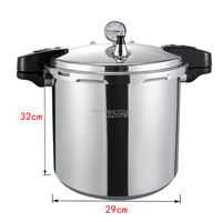 Casserole à pression en alliage d'aluminium de 23 litres, poignée courte en bakélite noire, écologique, qualité alimentaire, haute qualité, pour la maison