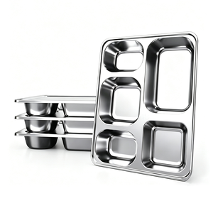 Usine chinoise de fabrication d'outils de poinçonnage, d'estampage, de moules et de matrices, assiettes compartimentées durables en acier inoxydable 304 pour <span class=keywords><strong>cantine</strong></span> 00184 - Product Image 1