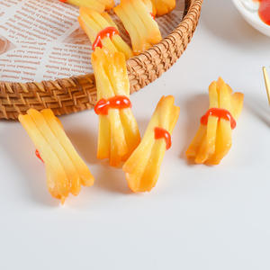 Assiette de snacks simulée, Frites, Modèle alimentaire, Accessoires de porte-clés DIY, Jeu de rôle, Jeu alimentaire, Accessoires photo - Product Image 3