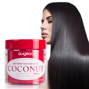 Label privé soins capillaires kératine collagène naturel bouclé soins anti-frisottis traitements réparation endommagé lissage huile de noix de coco masque capillaire - Product Image 3