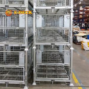 Özelleştirilmiş istiflenebilir depolama sanayi katlanabilir tel Metal kasalar - Product Image 1