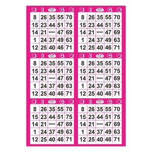 Nuevas Boletos de Bingo de 75 Bolas 2025, Paquete de 10 Libros de Tarjetas de Bingo Impresas Digitalmente para Eventos Sociales - Product Image 6