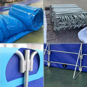 Système de pisciculture hors sol <span class=keywords><strong>pour</strong></span> l'aquaculture et les légumes Recirculation Biofloc Tarpaulin Fish Pond Tanks Equipment - Product Image 6