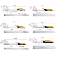 Ensemble de 6 couteaux de cuisine à code couleur, lames en acier inoxydable avec éplucheur, couteau de chef, coffret cadeau, couteaux colorés, vente en gros