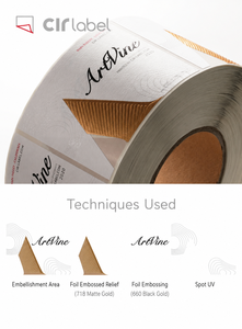 Etiquetas Metálicas Personalizadas para Vino - Etiquetas de Vino de Papel con Textura Rascable de Marca Privada, Diseños Adhesivos Aplicados a Máquina con Lámina Dorada - Product Image 2