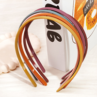 Headband Wanita Shgiloo Warna Solid Terlaris, Elastis Tinggi, Tahan Lama, Anti-Selip, Nyaman, Ringan, Plastik, Manis