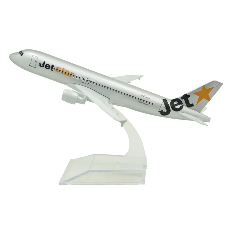 1:400 16cm Jetstar Airlines Airbus A320 Metal Passenger Airplane Model Civil Aircraft Mode Die Cast Plane Model Customization