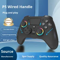Manette de jeu à vente directe d'usine, joystick, programmation de macros, lumières RVB, vibration, connexion sans fil BT, gyroscope six axes