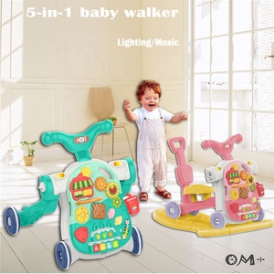 Table d'activités multifonctionnelle pour jouets et trotteurs pour bébés, <span class=keywords><strong>chariot</strong></span> réglable 5 en 1, marchette pour bébés avec table d'activités - Product Image 2