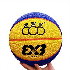 <span class=keywords><strong>Balón</strong></span> <span class=keywords><strong>de</strong></span> Baloncesto Triple Ring 3x3 Número 6 con Patrón <span class=keywords><strong>de</strong></span> Ondas, para Interior/Exterior, Entrenamiento 3 contra 3, 3V3, Modelo 4567 <span class=keywords><strong>de</strong></span> PU que Absorbe la Humedad - Product Image 1