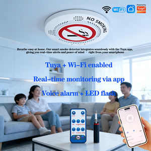 DS-800 ระบบเตือนภัยไฟไหม้แบบไร้สาย Tuya WiFi ควบคุมผ่านแอพ พร้อมระบบแจ้งเตือนด้วยเสียง สำหรับบ้าน โรงเรียน สำนักงาน โรงแรม ร้านอาหาร และสถานที่เชิงพาณิชย์ - Product Image 1