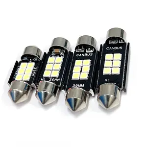 Festoon Lampu Led Interior Mobil, 36Mm Canbus 31Mm 36Mm 39Mm 41Mm C5W 3030 6SMD