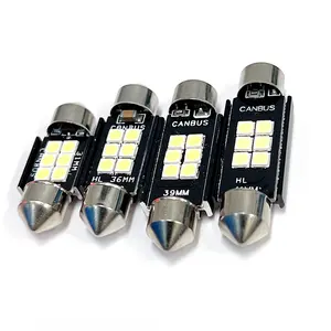 Festoon canbus 31mm 36mm 39mm 41mm c5w 3030 6smd luzes automotivas