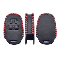 Étui de protection en cuir pour clé de voiture, 2 boutons, porte-clés, télécommande, housse pour Toyota RAV4 Hilux Verso Aqua IQ Probox, accessoires de voiture