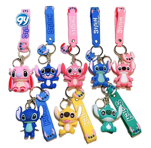 Llaveros al por mayor llavero lindo <span class=keywords><strong>Lilo</strong></span> y Anime para colgante de dibujos animados accesorios llavero 3D cosido de goma - Product Image 4