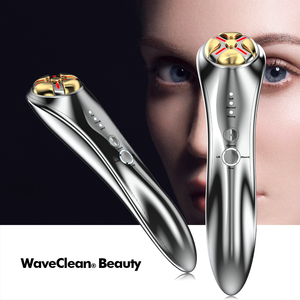 Appareil de beauté micro-courant pour le visage en acier inoxydable, outil portatif de raffermissement et de rajeunissement de la peau - Product Image 1