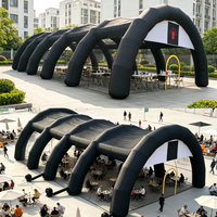 Tente tunnel gonflable avec arche, toile respirante, auvent gonflable pour activités sportives en plein air