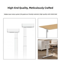 Bureau électrique en acier réglable en hauteur pour le bureau à domicile, les jeux et les études, avec tiroirs, design moderne