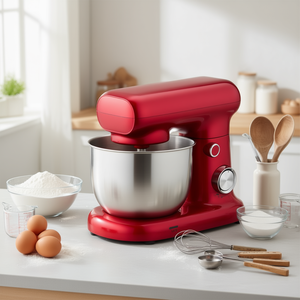 Batteur sur socle électrique 3 litres 300W 10 vitesses, tête inclinable, bol en acier inoxydable pour la pâtisserie - Product Image 3