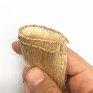 Di alta qualità 100% umani Russian Remy Hair Grade 14A invisibile con perline righe legate a mano - Product Image 4