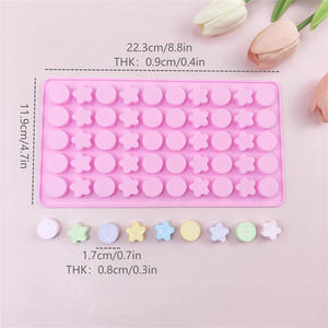 Cetakan silikon untuk bintang lima runcing emoji untuk membuat coklat QQ Candi memanggang DIY es batu penyegelan lilin-alat kue - Product Image 5