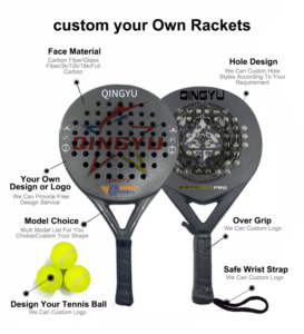 Qingyu Modello 069 Custodia Personalizzata per Racchette da Padel - Vertex Pro Da Bulla Del Padel Rinforzata in Carbonio Shock 18k Racchetta da Padel in Carbonio - Product Image 2