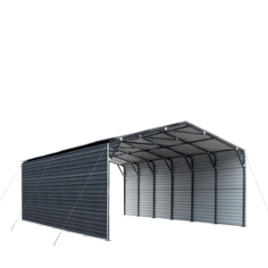 Abri de jardin extérieur 20x20 pieds de haute qualité en acier galvanisé robuste, avec toit en pente imperméable, pour 2 voitures - Product Image 1