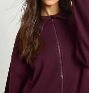 Ensemble de survêtement de luxe pour femme : sweat-shirt bomber zippé et pantalon large – Collection Printemps 2026 (OEM) - Product Image 6