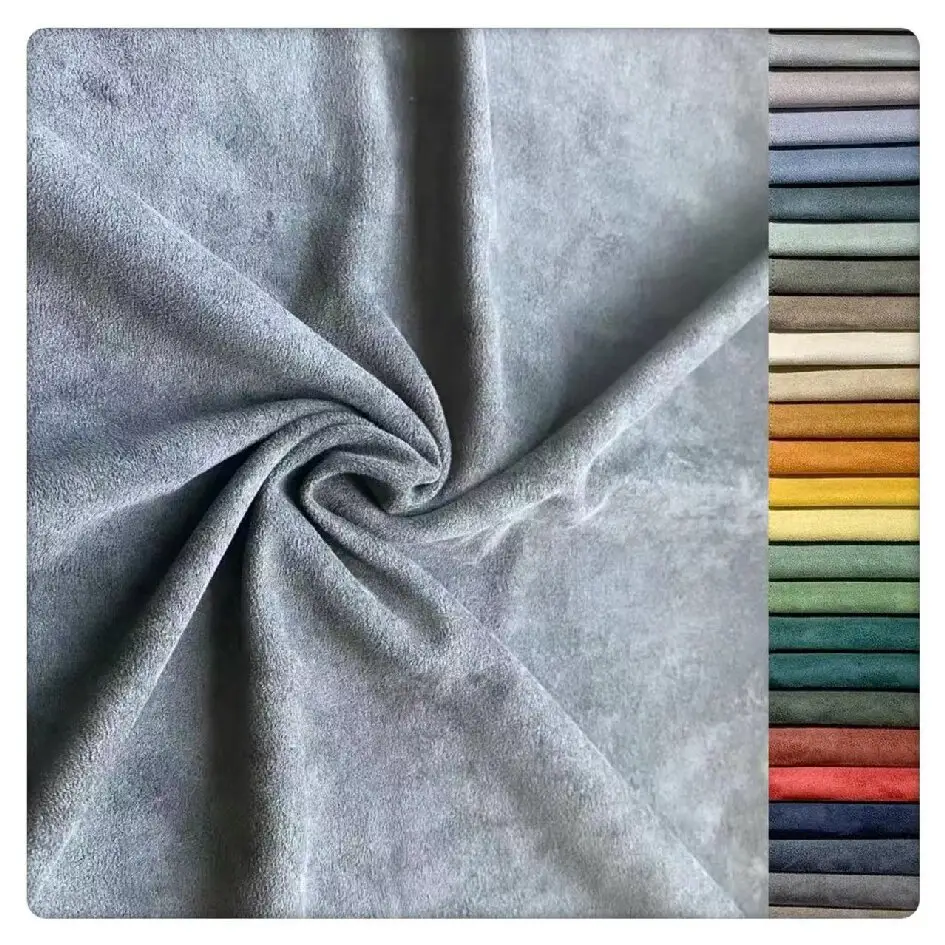 China Fabriek Stof Textiel Grondstof Waterdichte Polyester Bekleding Suède Lederen Multicolor Microfiber Suède Stof