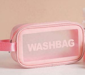 Sac de toilette personnalisé pour femme avec logo, en PVC transparent avec fermeture éclair, imperméable, pour trousse de toilette - Product Image 4