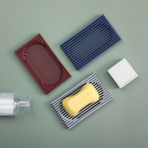 ที่วางสบู่แบบติดผนัง วัสดุ PP นุ่ม ไม่ต้องเจาะ ไม่กักเก็บน้ำ สำหรับห้องน้ำ - Product Image 1