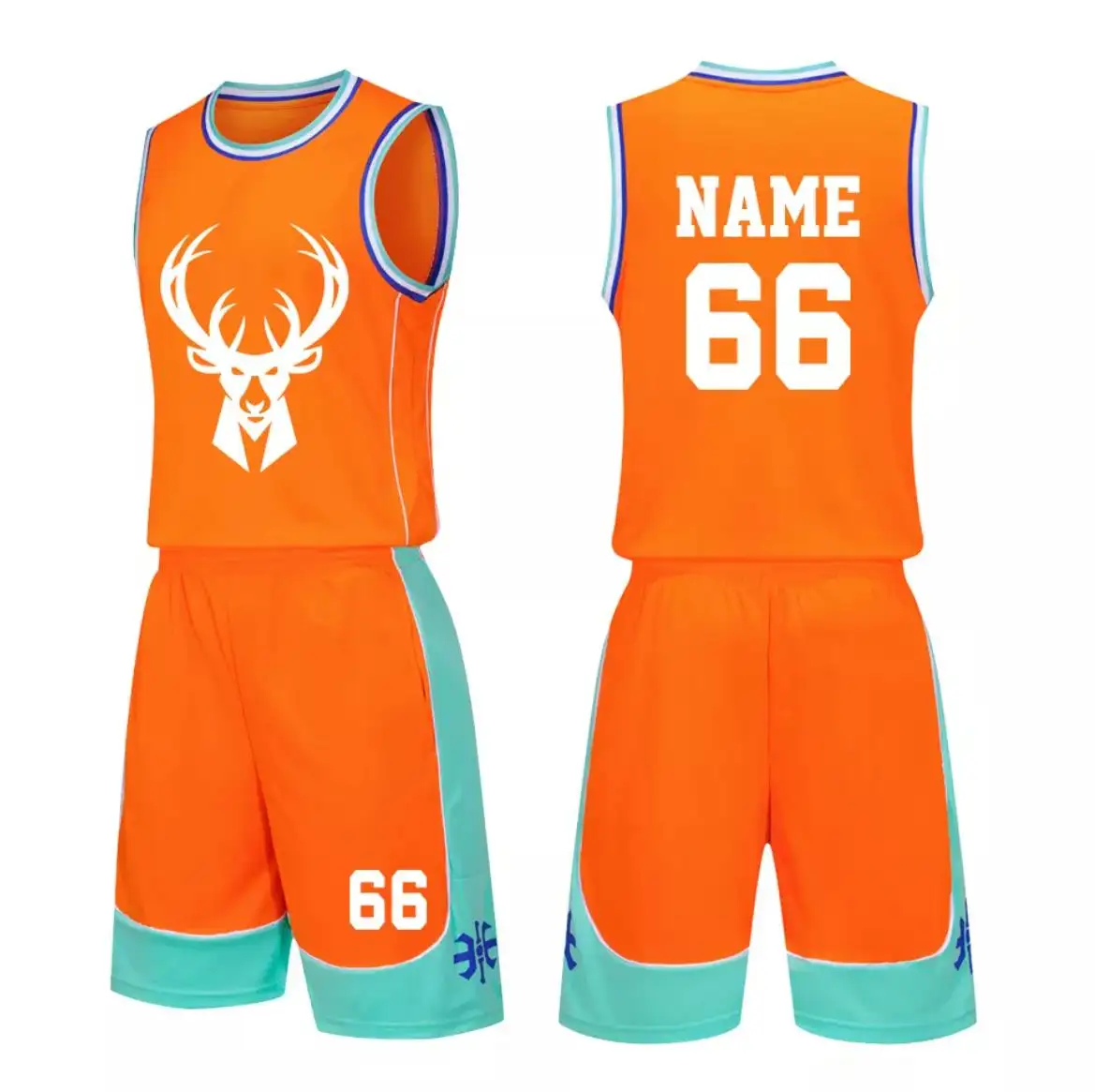 Maglia da basket in bianco di alta qualità per sublimazione colore arancione maglia da basket kit
