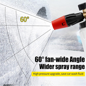 Foam Pot 1000Ml High Pressure Spray Nozzle Car <b>Washer</b> Manual Plastic Red Black With <b>Copper</b> Plated Aluminum Parts - Product Image 3