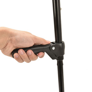 Canne de marche réglable en alliage d'aluminium avec base à quatre pieds antidérapante pour personnes âgées, aide à la marche, réglage de la hauteur sur 10 niveaux - Product Image 3