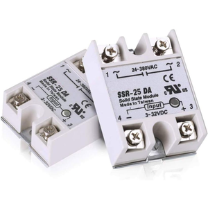 DC-AC Solid State Relay SSR-25DA 25A Single Phase Module, <b>12V</b> DC Control to 220V AC Load <b>Switching</b> for Industrial & DIY Projects - Product Image 1