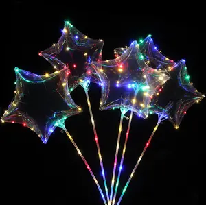 Groothandel outdoor diy licht up rood blauw flash lichten bubble ballon led modellen voor verjaardagsfeestje decoratie