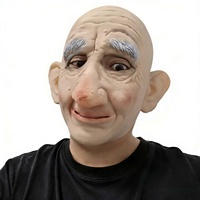 Masque en latex réaliste de vieil homme chauve avec rides pour Halloween, cosplay, fête, costume adulte, accessoire de déguisement