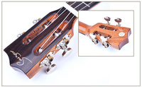 Ukulele de concert en gros, en bois massif d'épicéa AA, 24 pouces, pour professionnels, débutants et adultes, kit avec repose-bras, guitare ukulélé