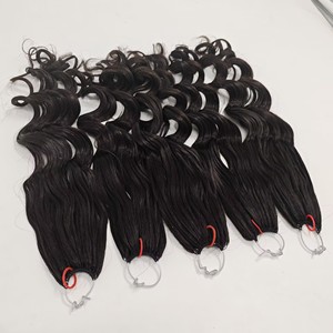 100% 天然雷米发双根羽毛接发，自然色人发接发，双拉式无缝羽毛接发 - Product Image 6