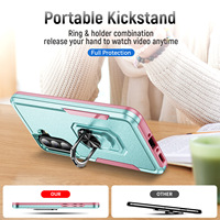 PhoneCase duradero para Samsung A05S A15 A54 A73 A53 A56 A36 A26 A42 A33 con soporte giratorio cubierta de protección contra caídas a prueba de golpes