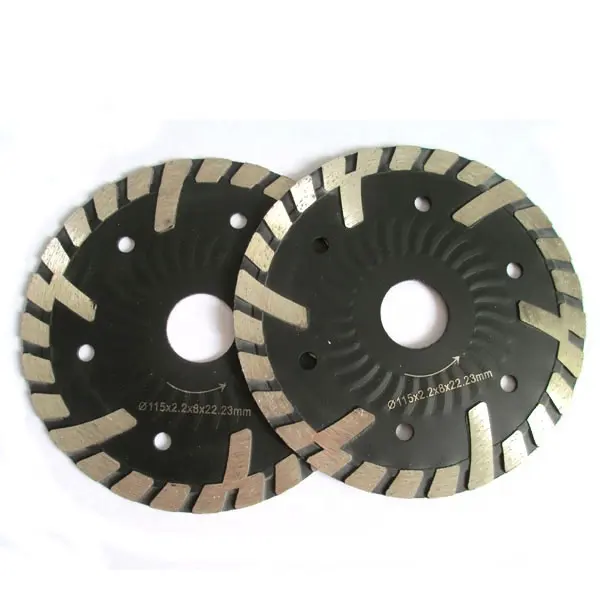 Strengthen Turbo Cutting Saw Blade Black Red Granite Slabs Cutting Segmented Granite Turbo Cutter