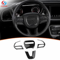 Housse de volant décorative en gros de l'usine Honghang pour Dodge Challenger 2015-2019, accessoire décoratif intérieur en ABS
