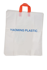 Bolsa de plástico biodegradable y compostable con asa tipo lazo, de calidad alimentaria, para llevar comida de panadería, comida rápida y negocios de comida para llevar. - Product Image 3